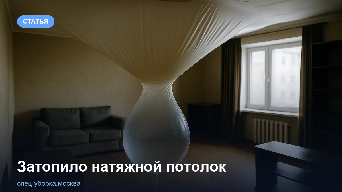 Затопило натяжной потолок: что делать и можно ли его спасти